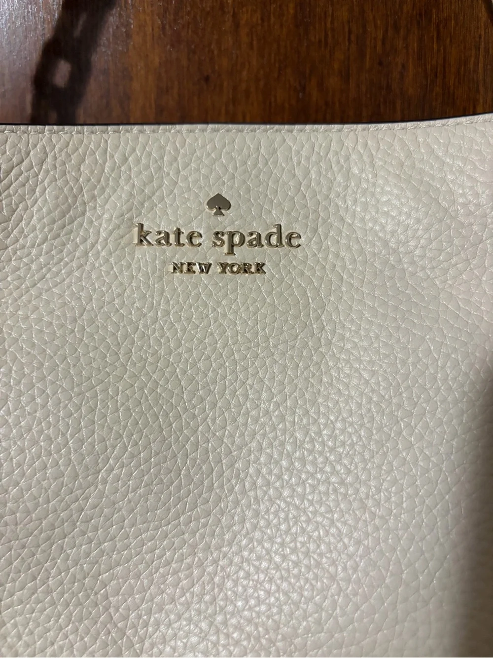 kate spade Aubrey Cream “Milk Glass” Pebbled  Leather Crossbody Shoulder Bag